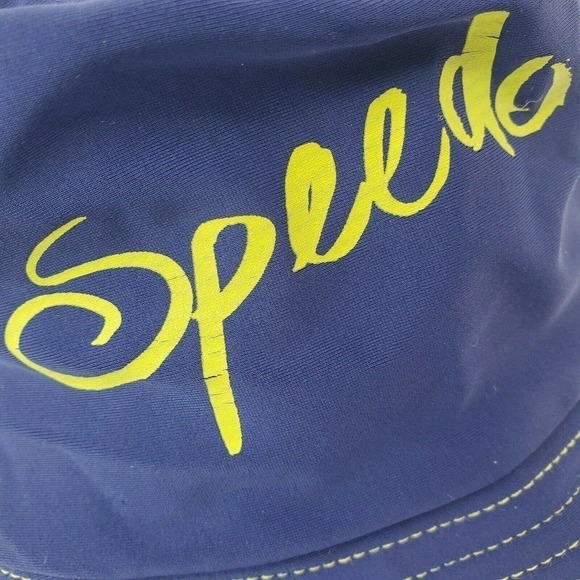 Speedo Children's Kids UV UPF 50+ Bucket Sun Hat Size L/XL Blue Navy Chin Strap - Picture 2 of 10
